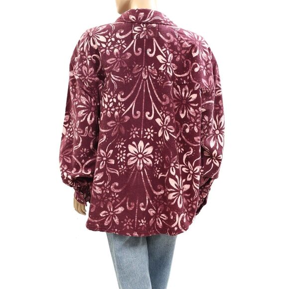 Free People We The Free Calico Flannel Shirt Floral Printed Western L New 285366 - Picture 6 of 8